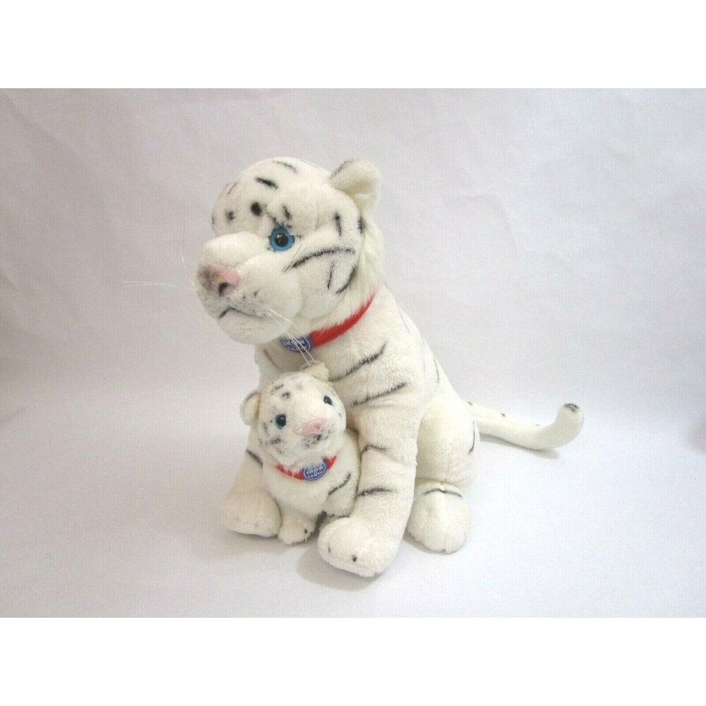 White Tiger and Cub 12" Plush Ringling Brothers The Greatest Show on Earth Soft!